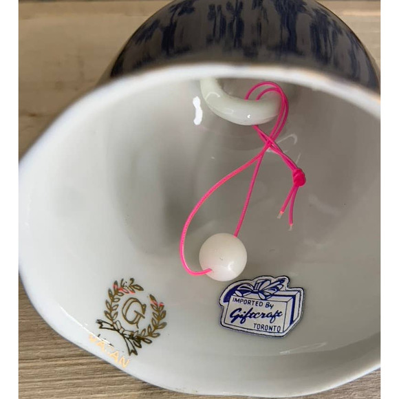 Vintage Cobalt Blue Giftcraft Toronto Noritake Japan Cupid Bell - Picture 7 of 8